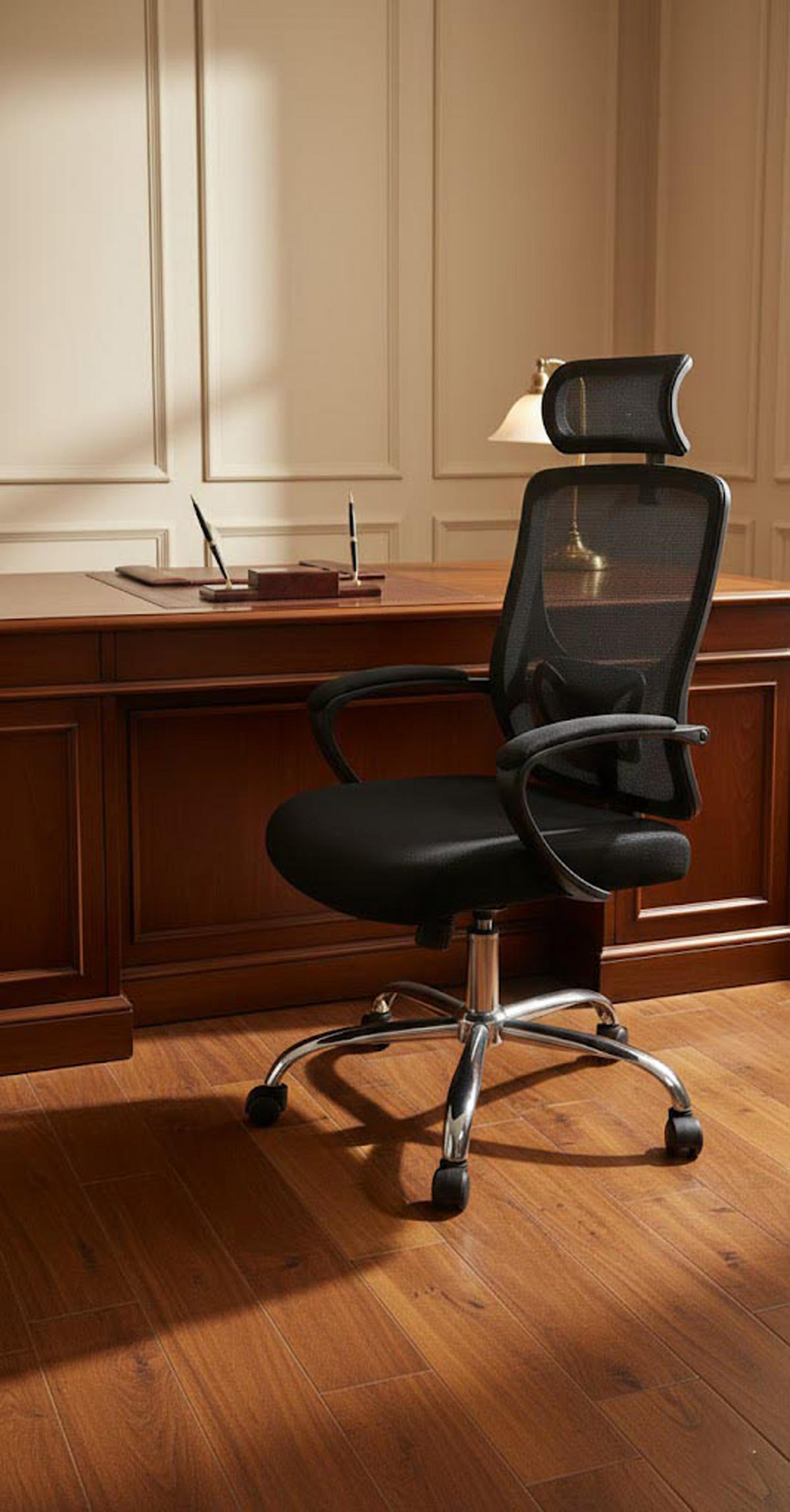 BÜROSTUHL Pryme schwarz - Chromfarben/Schwarz, Kunststoff/Metall (67/130/66cm) - TPFLiving