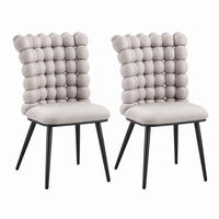 ESSZIMMERSTUHL 2er-Set Samt Light Gray mit Metallbeinen - Hellgrau, Metall (48/88/54cm) - Meubliv