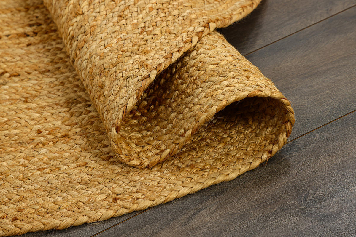 JUTETEPPICH Nitin natur 100/100 cm - Naturfarben, Naturmaterialien (100/100cm) - My-Rug