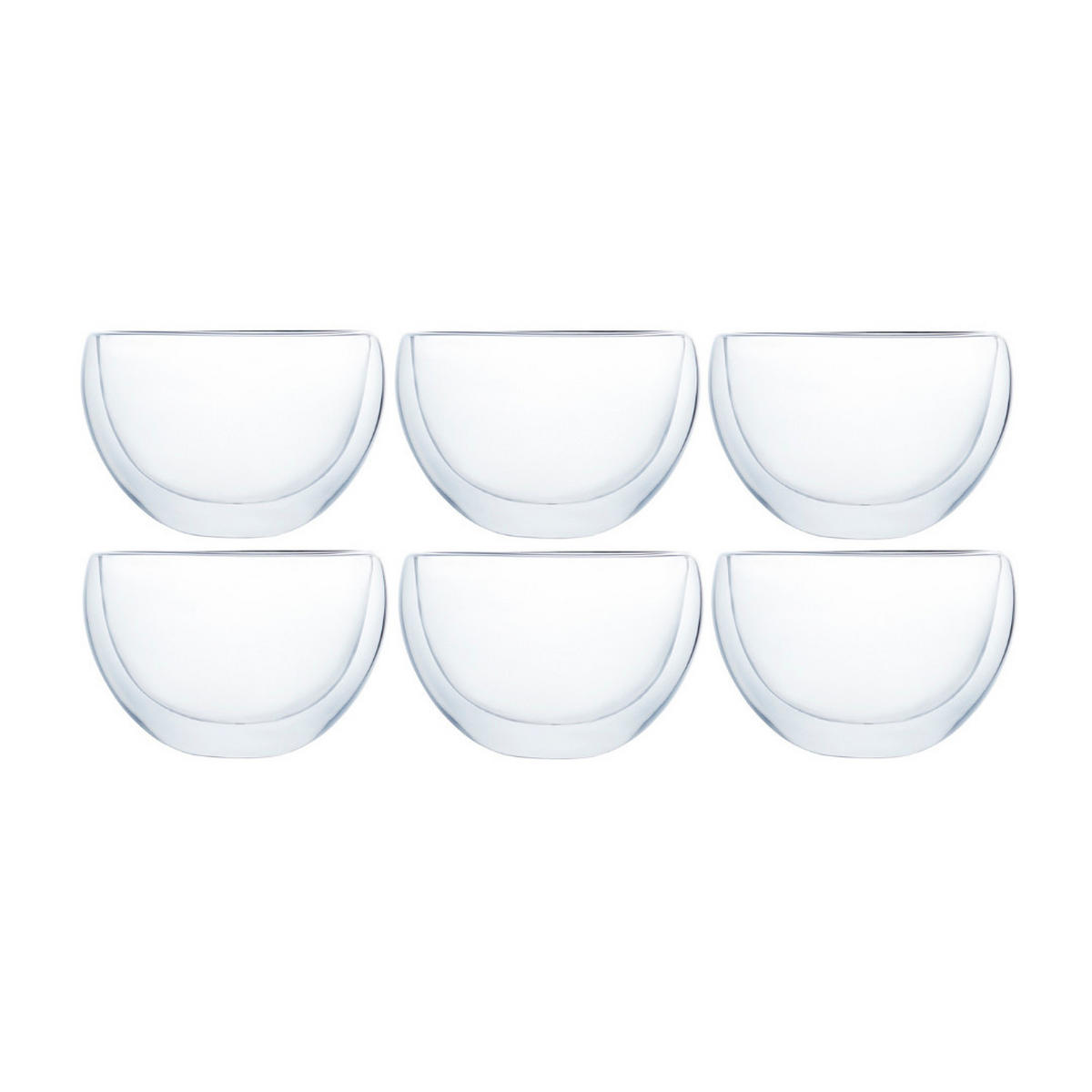 CAPPUCCINOGLÄSER Set 12-tlg Doppelwandig 300 ml Glas - Transparent, Glas - JUNG