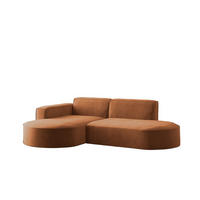 ECKSOFA Palma Xs In Noel - Rot, Holzwerkstoff/Textil (236/165cm) - Fun Möbel