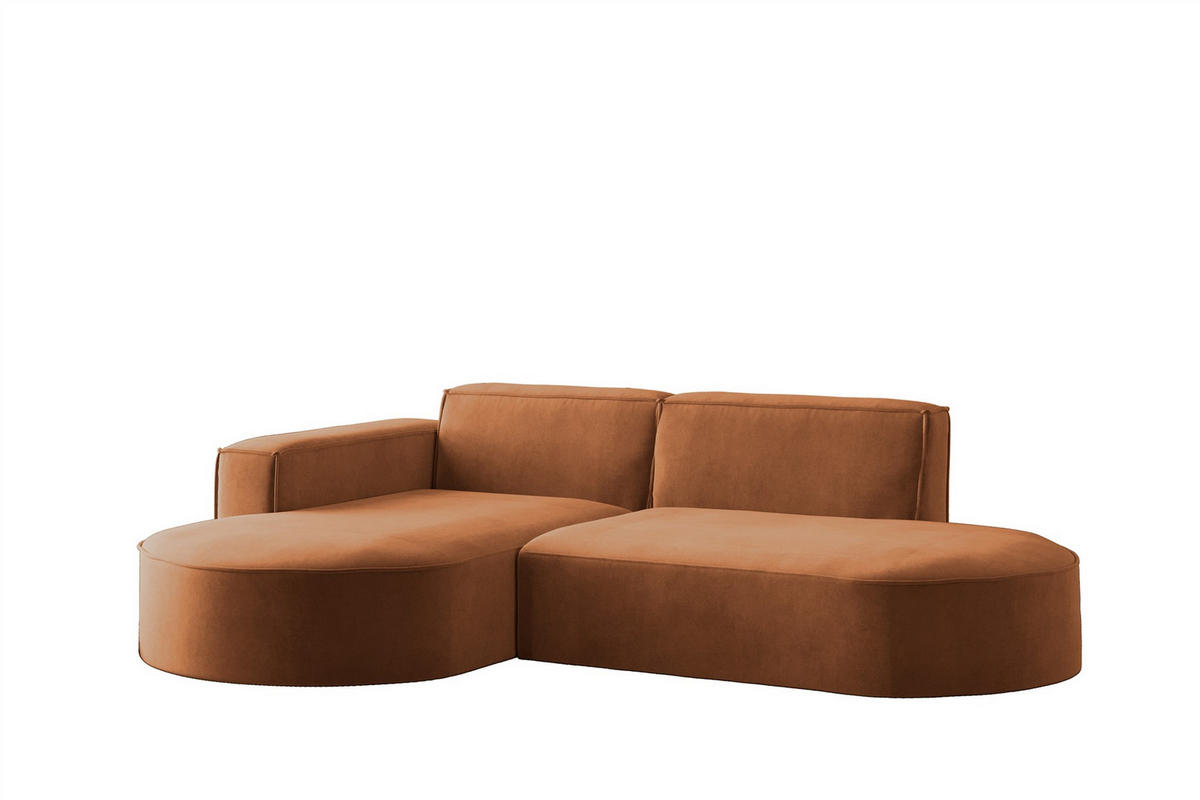 ECKSOFA Palma Xs In Noel - Rot, Holzwerkstoff/Textil (236/165cm) - Fun Möbel