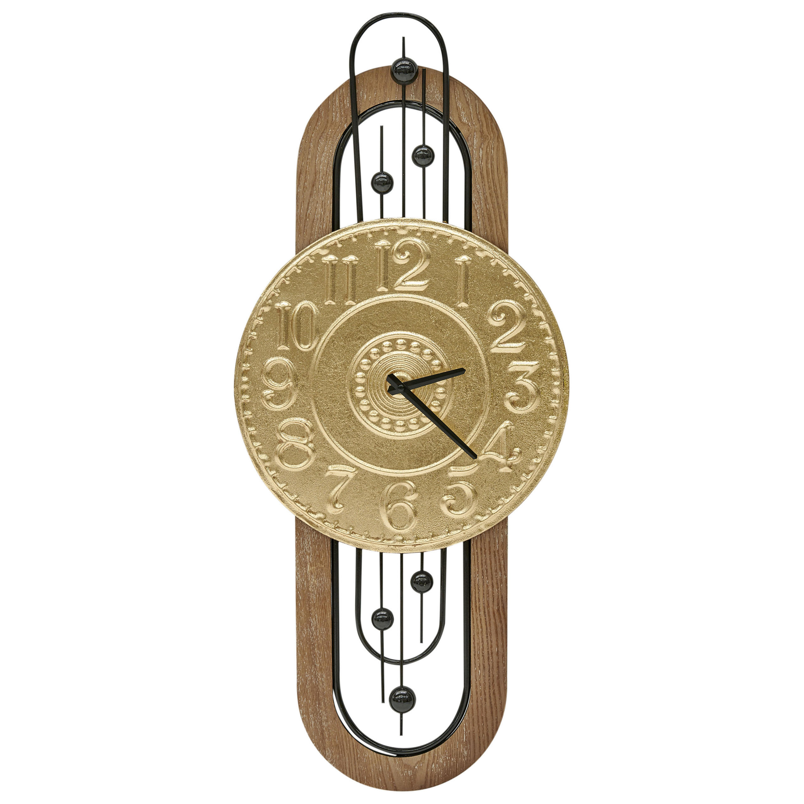 WANDUHR Metall gold Nobelium - Goldfarben, Metall (36/83/2cm) - Beliani