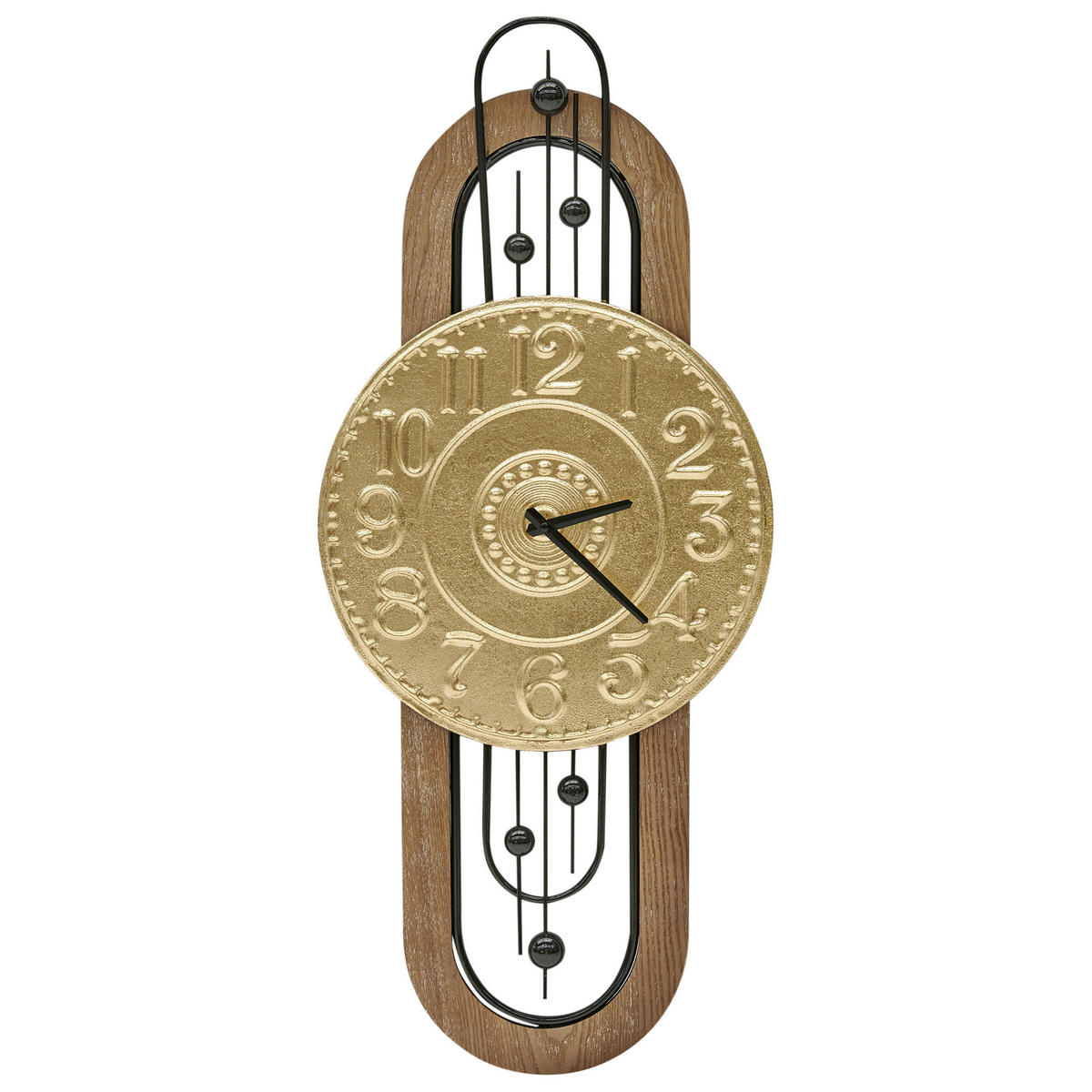 WANDUHR Metall gold Nobelium - Goldfarben, Metall (36/83/2cm) - Beliani
