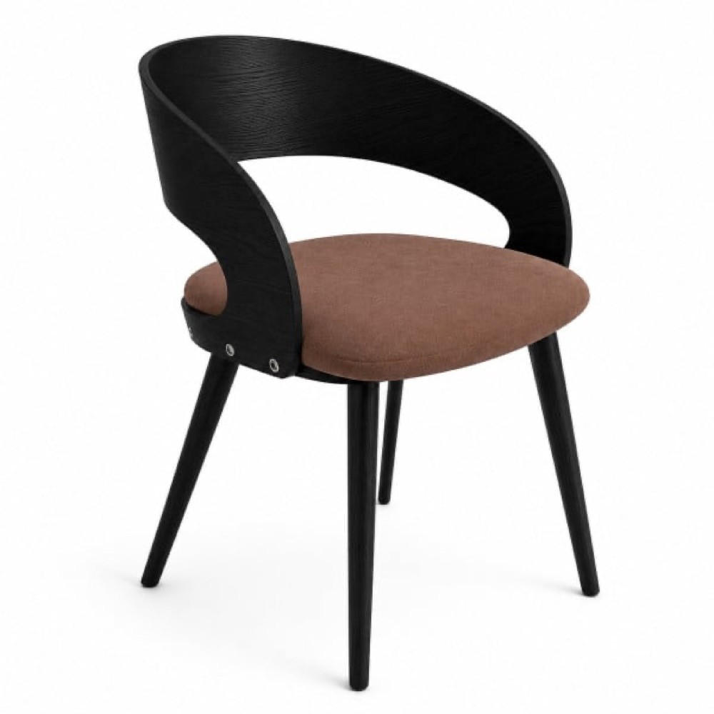 STUHL Schwarz 105 - Schwarz, Holzwerkstoff (52/48/47cm) - Sepro Meble