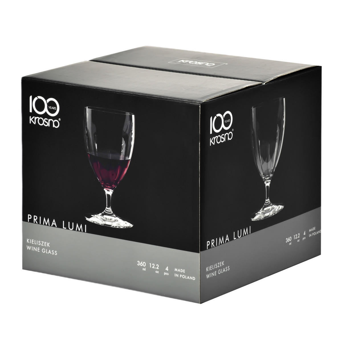 ROTWEINGLÄSER, 4er-Set, 360 ml - Transparent, Glas (0.36L) - Krosno Glass