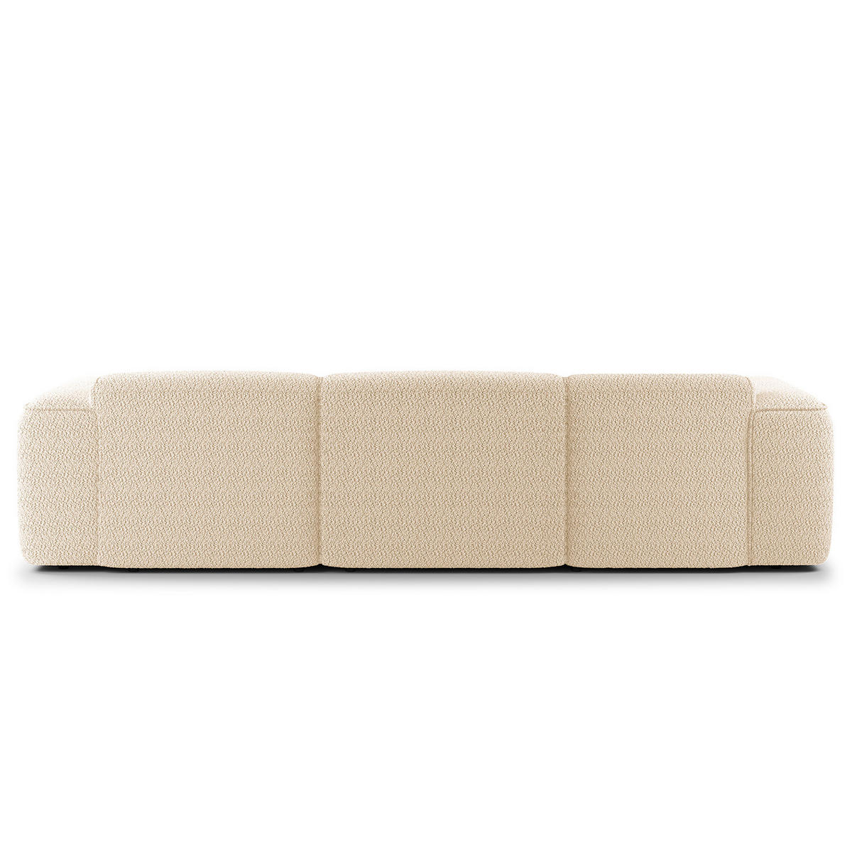 3-SITZER ECKSOFA mit Longchair - Beige/Schwarz, Kunststoff/Textil (284/173cm) - home24