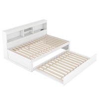 AUSZIEHBETT 90/200 cm DE-04813, mit LED in Weiß - Weiß, Holzwerkstoff (90/200cm) - ComfortXL