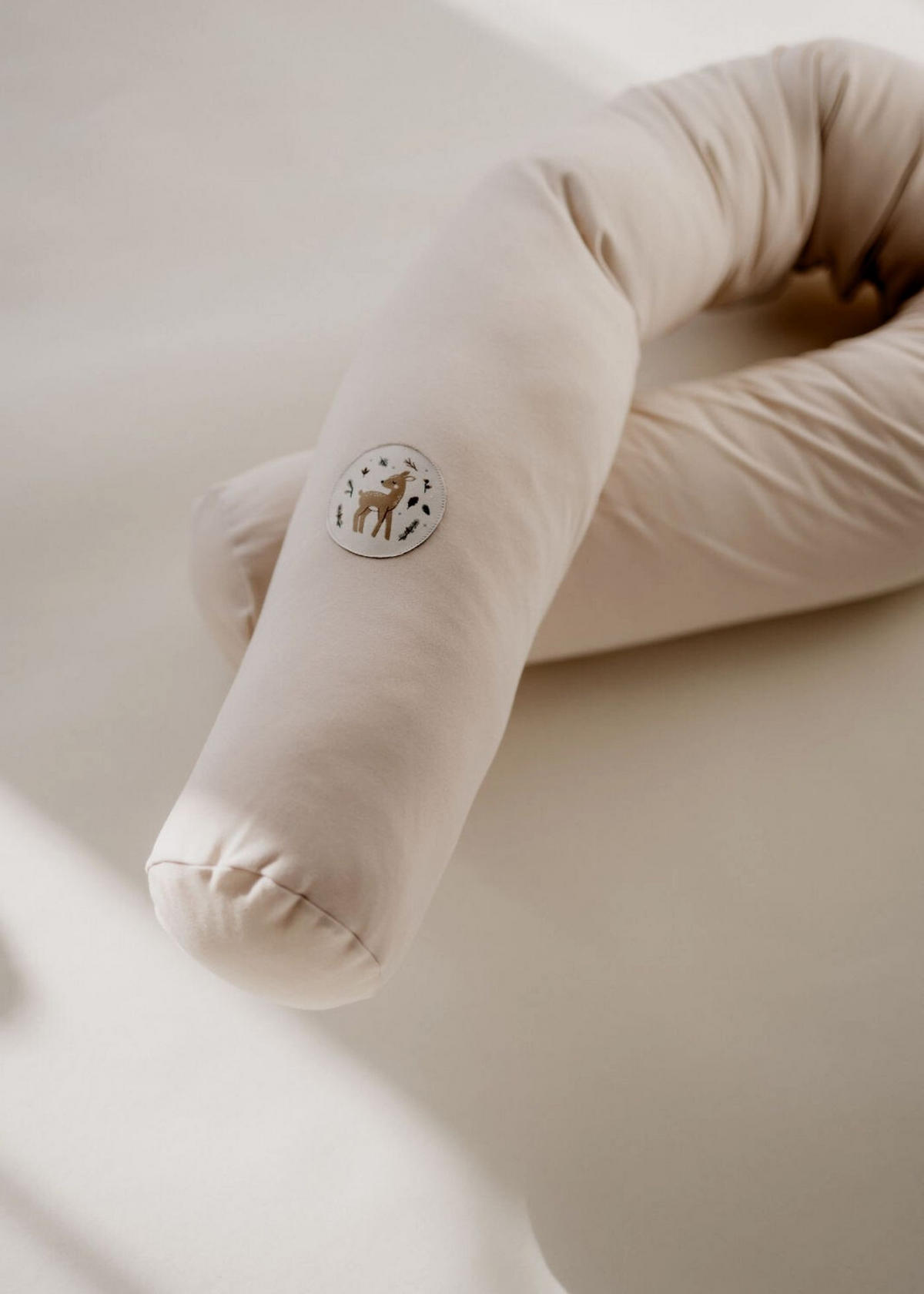 NESTCHENSCHLANGE Cozy "Cute Deer, Stone" 190 cm Bettschlange - Grau/Grün, Textil (15/190cm) - Sämann – make a difference.