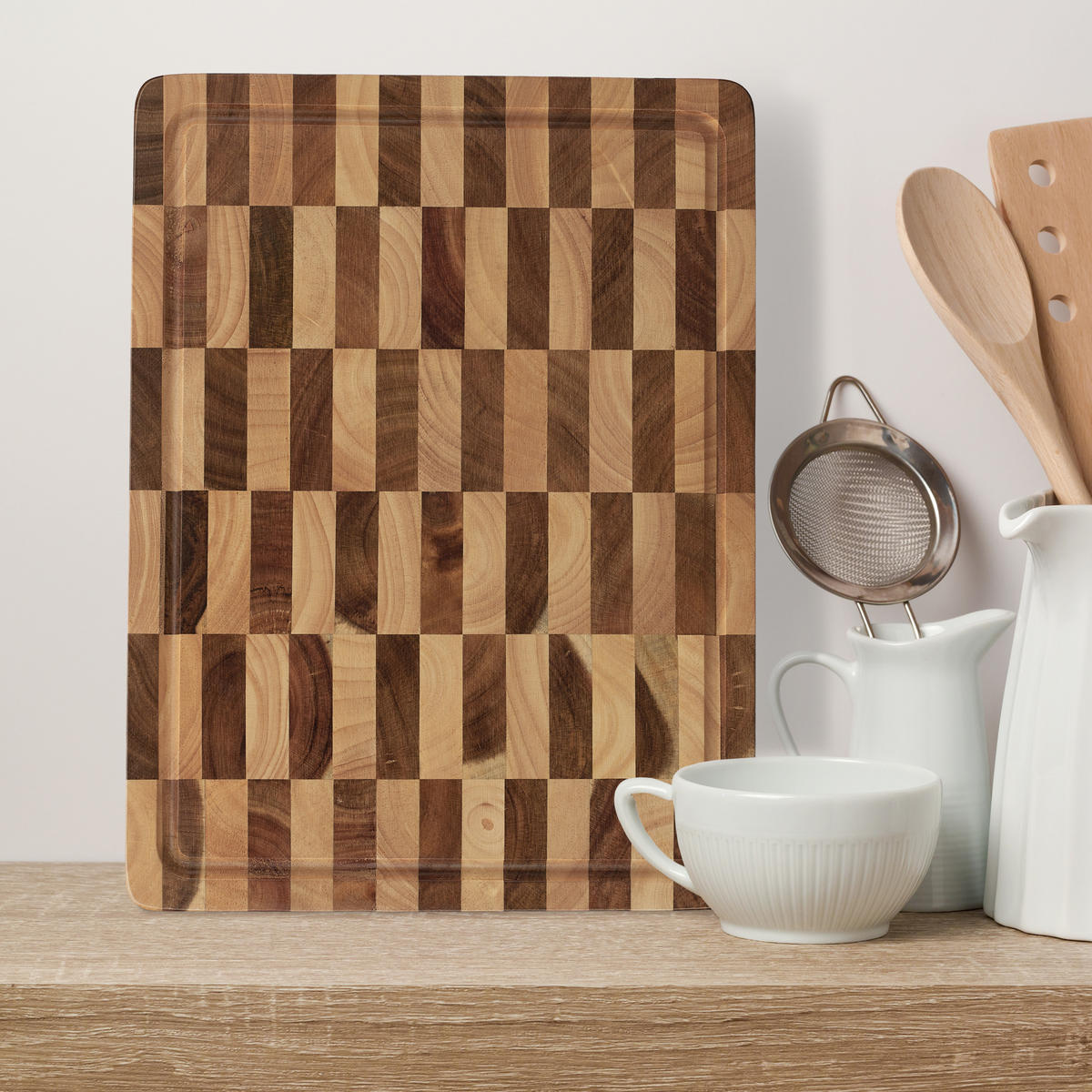 SCHNEIDEBRETT - Multicolor, Holz (40/30cm) - Relaxdays