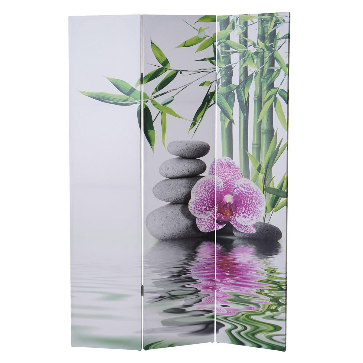 FOTO-PARAVENT Weiß, Altrosa - Altrosa/Weiß, Holz (120/180/2cm) - MCW