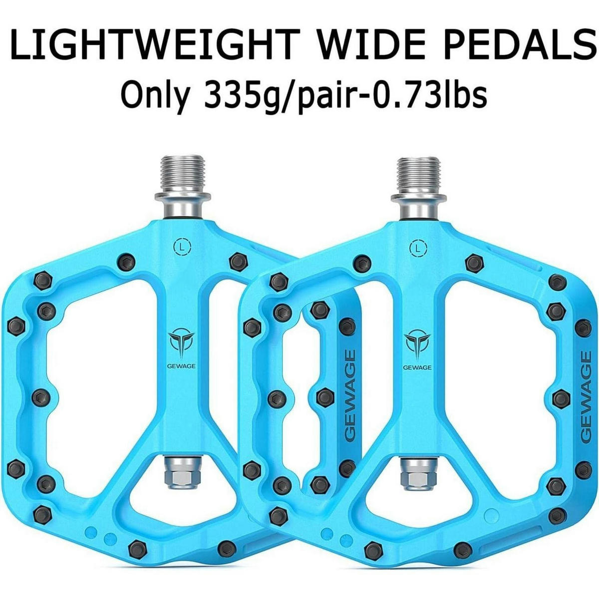 FAHRRADPEDALE Set Aluminium CNC mit Chromstahl Achse sky blue - Blau, Metall (11/1.5/11.5cm)