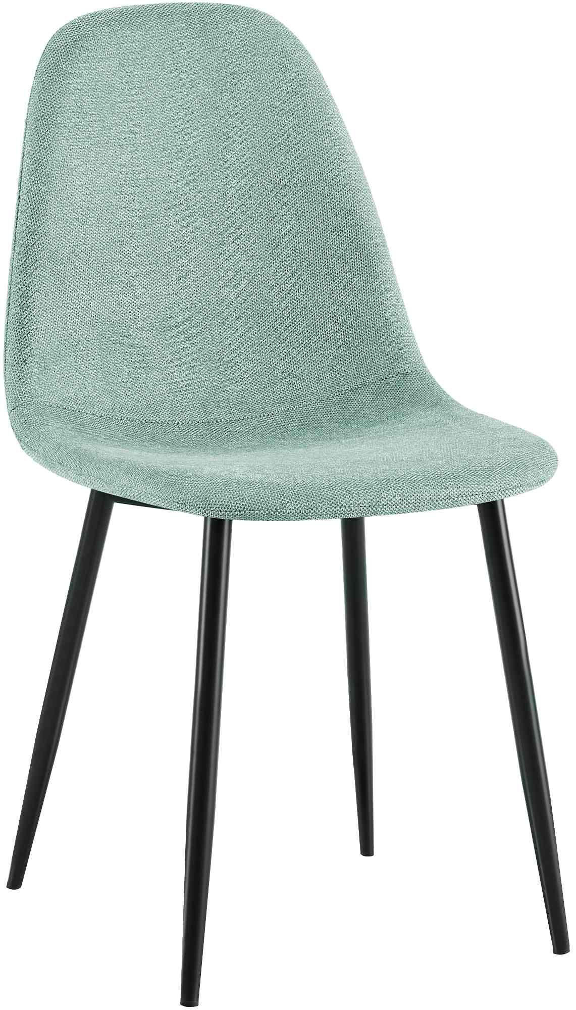 STUHL Stoff Hellgrün - Schwarz/Hellgrün, Textil/Metall (44/88/51cm) - CLP