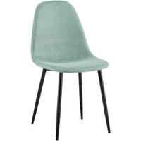 STUHL Stoff Hellgrün - Schwarz/Hellgrün, Textil/Metall (44/88/51cm) - CLP