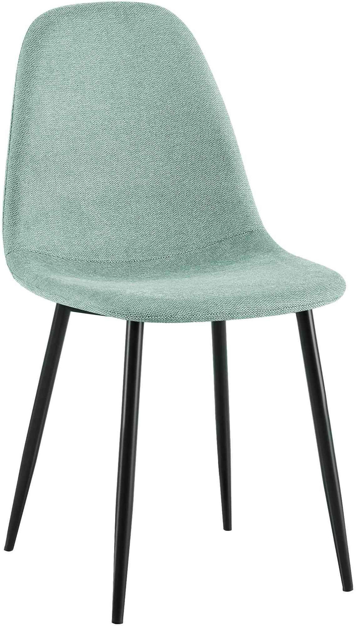 STUHL Stoff Hellgrün - Schwarz/Hellgrün, Textil/Metall (44/88/51cm) - CLP