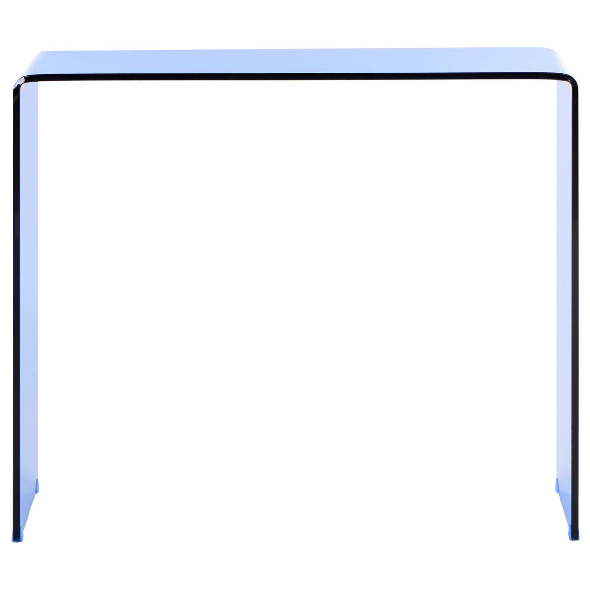 KONSOLENTISCH Sicherheitsglas Blau Kendall - Blau, Glas (90/75/30cm) - Beliani