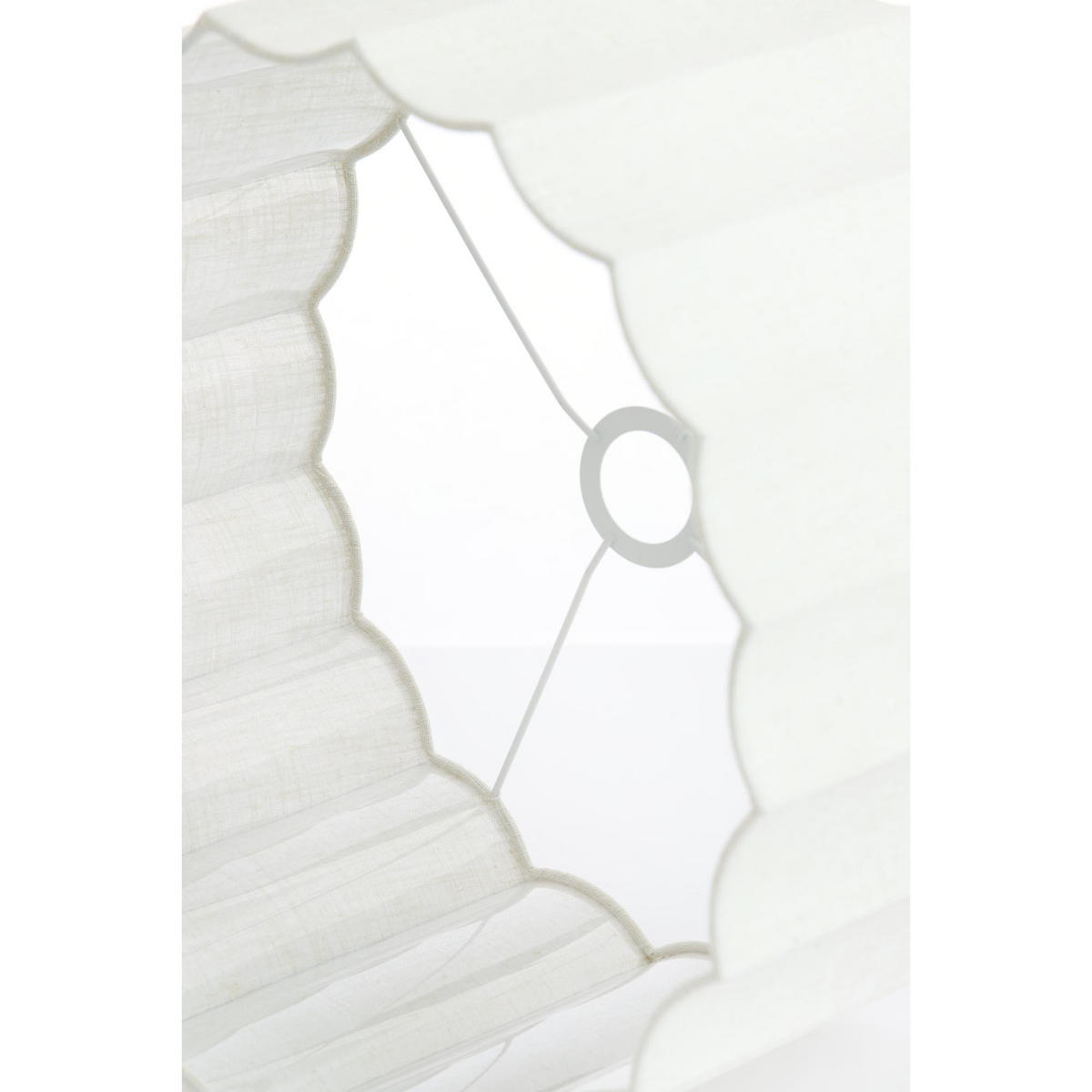 LAMPENSCHIRM Disli Weiß 35/35/22 cm - Weiß, Textil (35/35/22cm) - Light & Living