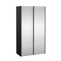 SCHIEBETÜRENSCHRANK, Catania, Schwarz, Holzwerkstoff, 119 x 67 x 221 cm - Schwarz, Holzwerkstoff (119/221/67cm) - ebuy24