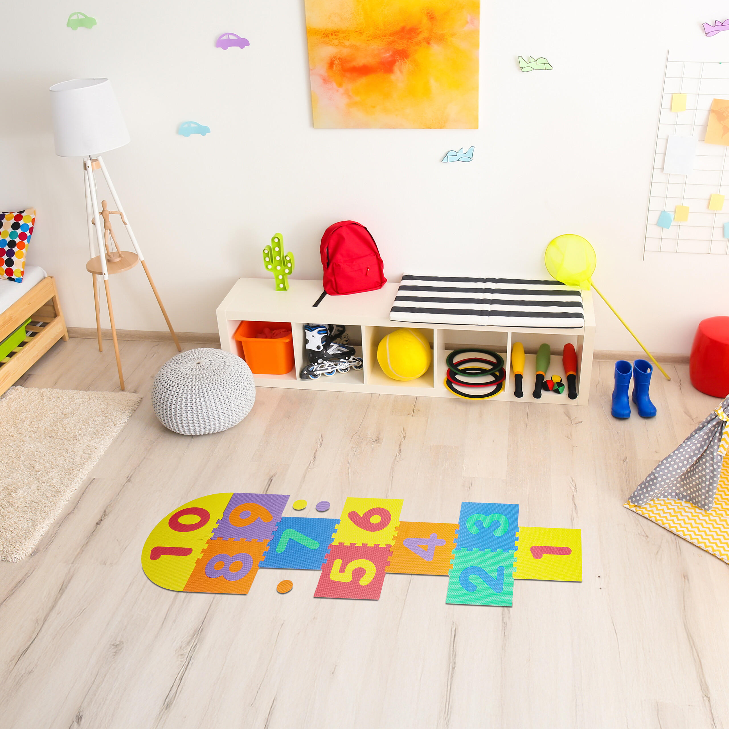 PUZZLEMATTE - Multicolor, Kunststoff (31/31cm) - Relaxdays