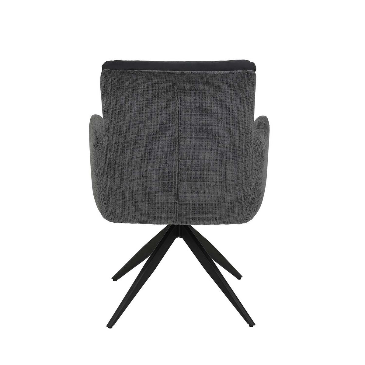 ARMLEHNSTUHL-SET 2 Stück Leandra, XL Sitzbreite - Anthrazit - Anthrazit/Schwarz, Textil/Metall (63/92/69cm) - Hela Vertriebs GmbH