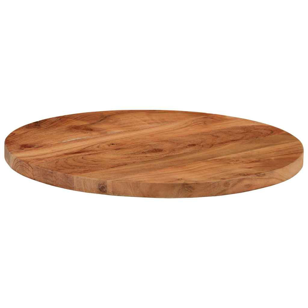 TISCHPLATTE Ø40/2,5 Cm Rund Massivholz Akazie - Naturfarben, Holz (40/40/2.5cm) - vidaXL
