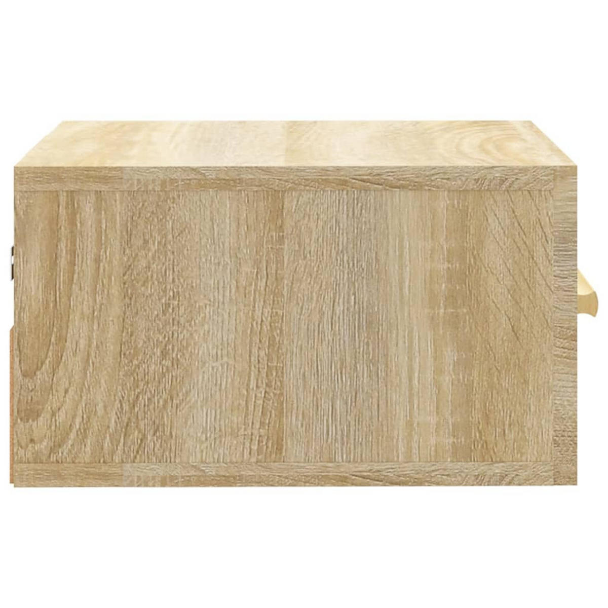 NACHTTISCH hängend 2-teilig mit 1 Schublade 35/35/20 cm in Sonoma-Eiche Dekor - Sonoma Eiche, Holz (35/20/35cm) - vidaXL