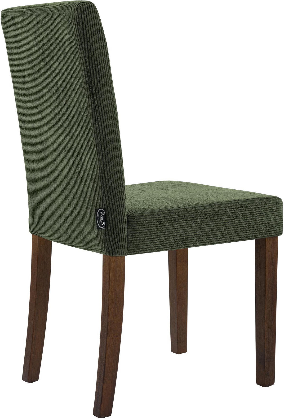 ESSZIMMERSTUHL Cord Grün - Grün, Holz/Textil (41/91/47cm) - CLP
