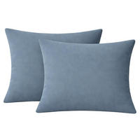 KISSENBEZUG Stone Washed 40x80 cm aus 100% Baumwolle, Renforce Kissenhülle 40 x 80 im 2er Set - Blau - Blau, Textil (80/40cm) - Carpe Sonno