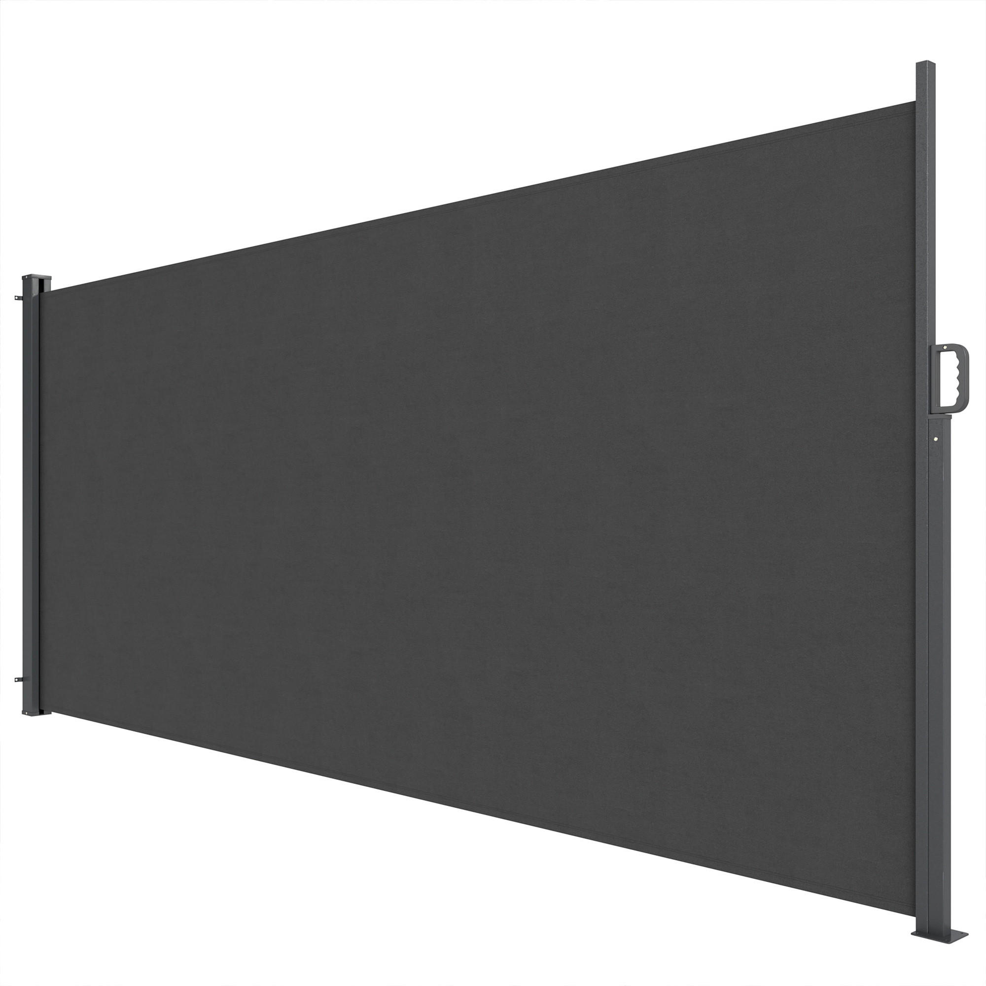 SEITENMARKISE Aluminium Polyester Dunkelgrau - Dunkelgrau, Metall (5/185/420cm) - Outsunny