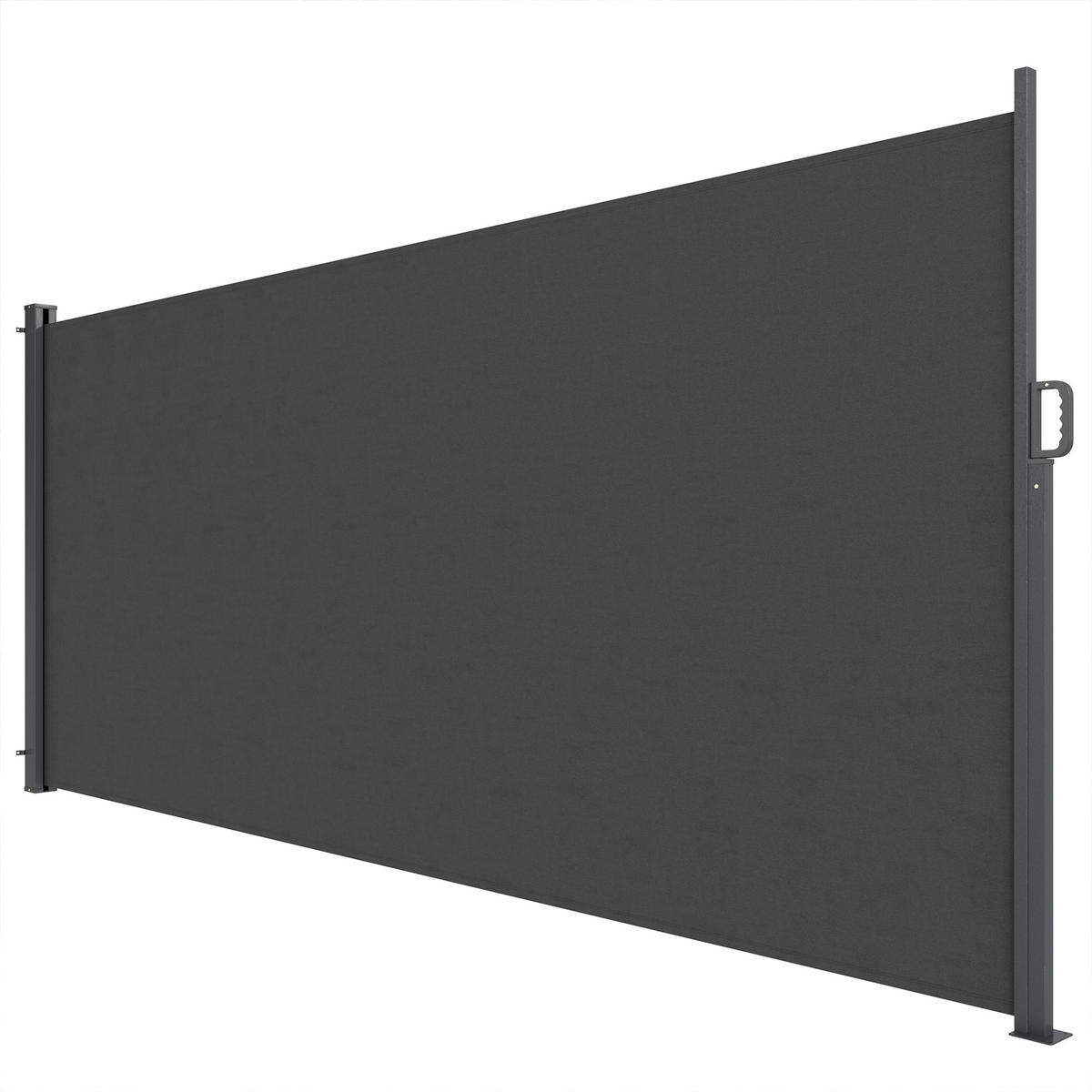 SEITENMARKISE Aluminium Polyester Dunkelgrau - Dunkelgrau, Metall (5/185/420cm) - Outsunny