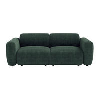 SOFA - 3 Personen - stoff - grün Pogni - Grün, Textil (205/73/97cm) - Vente-Unique