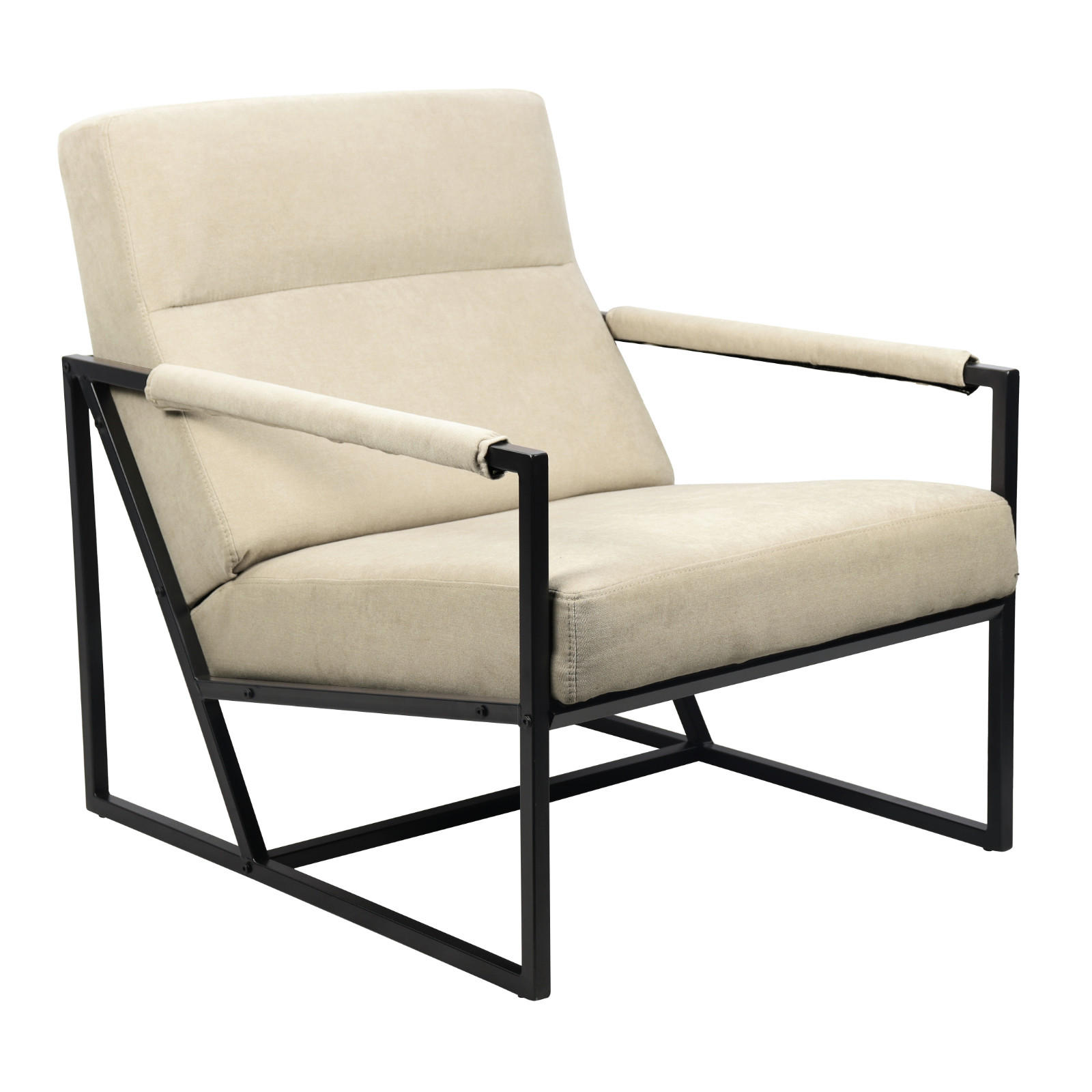 LOUNGESTUHL CHRIS - Beige, Textil (66/77/82cm) - SVITA