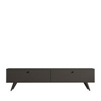 TV-MÖBEL mit 2 Türen aus Holz, L 160 cm - Yara - color_charcoal_grey - Anthrazit, Holz (160/40/25cm) - Drawer