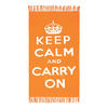 BAUMWOLLTEPPICH Keep Calm and Carry On 60/100 cm - Orange, Textil (60/100cm) - Homescapes