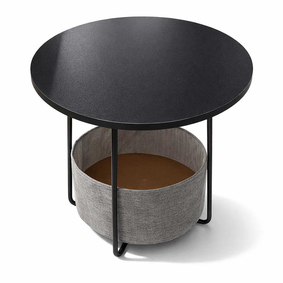 BEISTELLTISCH - Multicolor, Holzwerkstoff/Textil (45/45/50cm) - Relaxdays