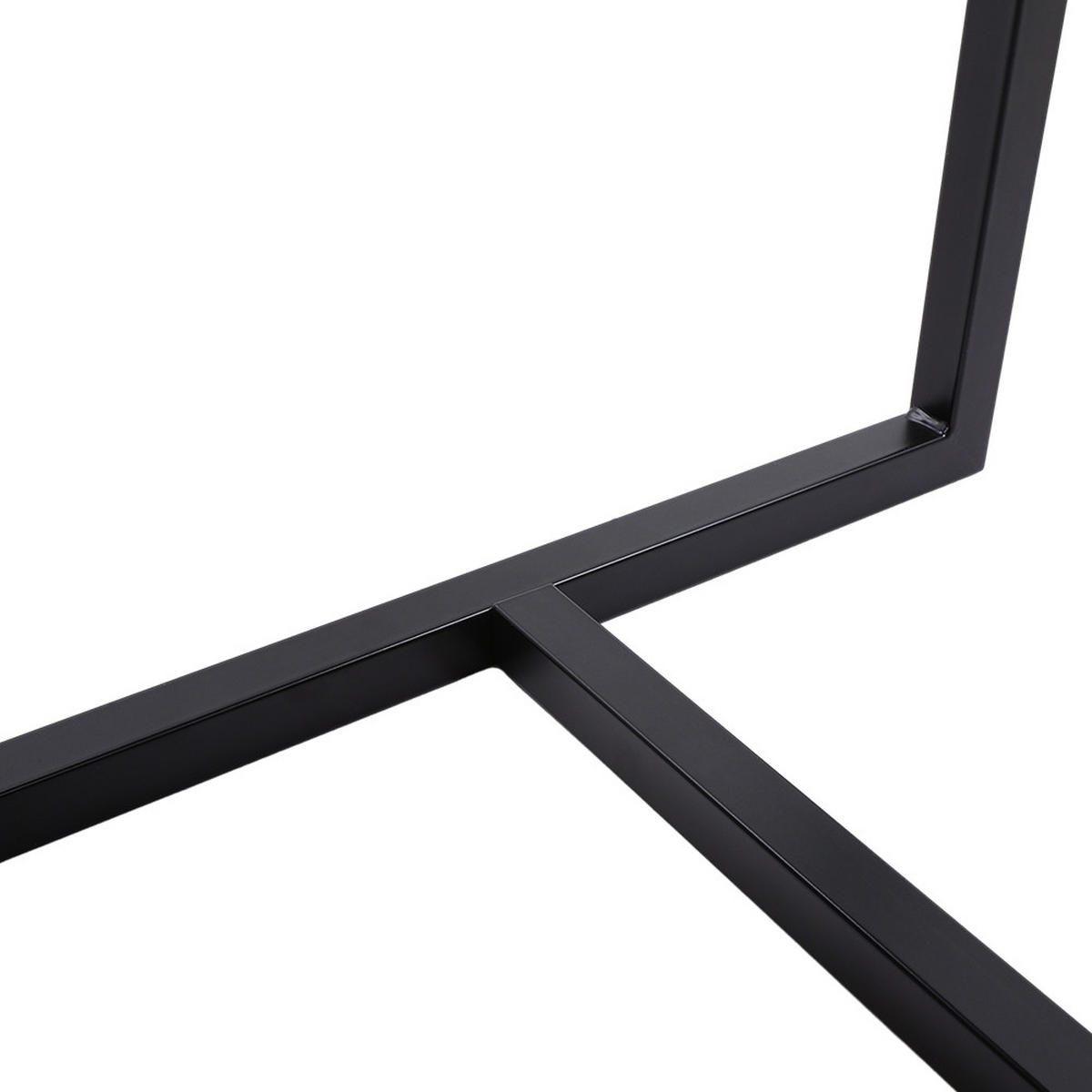 BEISTELLTISCH-SET 2-TLG. Kaffeetisch Braun Schwarz MDF Metall - Schwarz/Braun, Holzwerkstoff/Metall (45/87/48cm) - Livingandhome