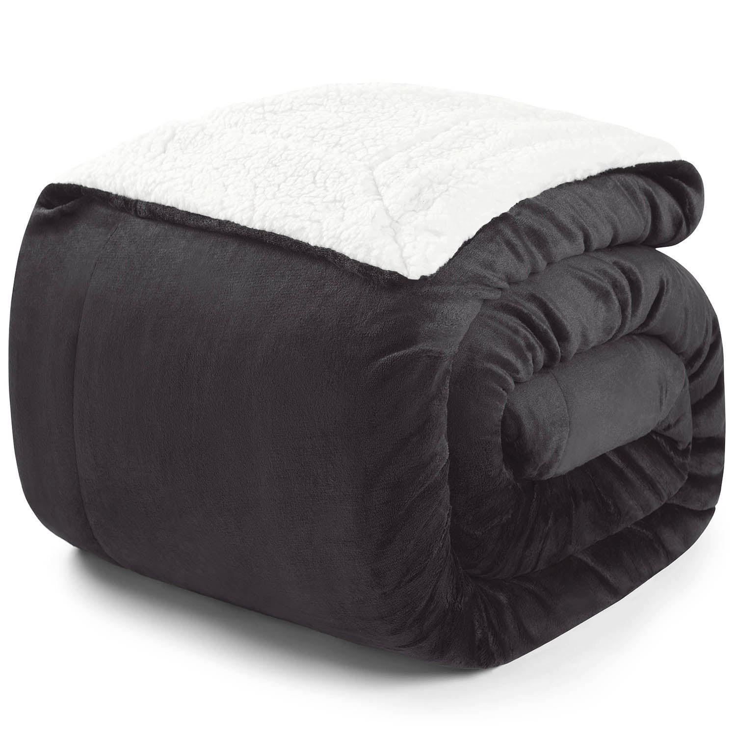 KUSCHELDECKE Sherpa 130/150 cm, Anthrazit - Anthrazit, Textil (150/130cm) - Blumtal