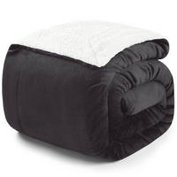 KUSCHELDECKE Sherpa 130/150 cm, Anthrazit - Anthrazit, Textil (150/130cm) - Blumtal
