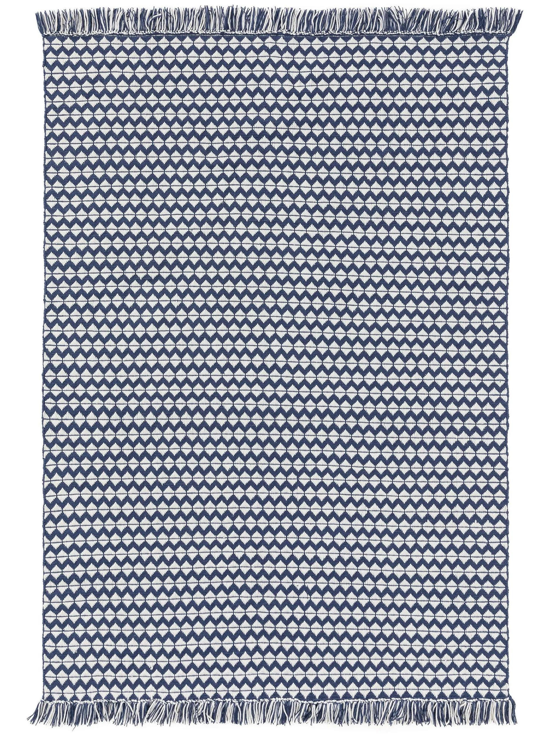 TEPPICH aus recyceltem Material Morty Dunkelblau 200x300 cm - Dunkelblau, Textil (200/300cm) - benuta Pure