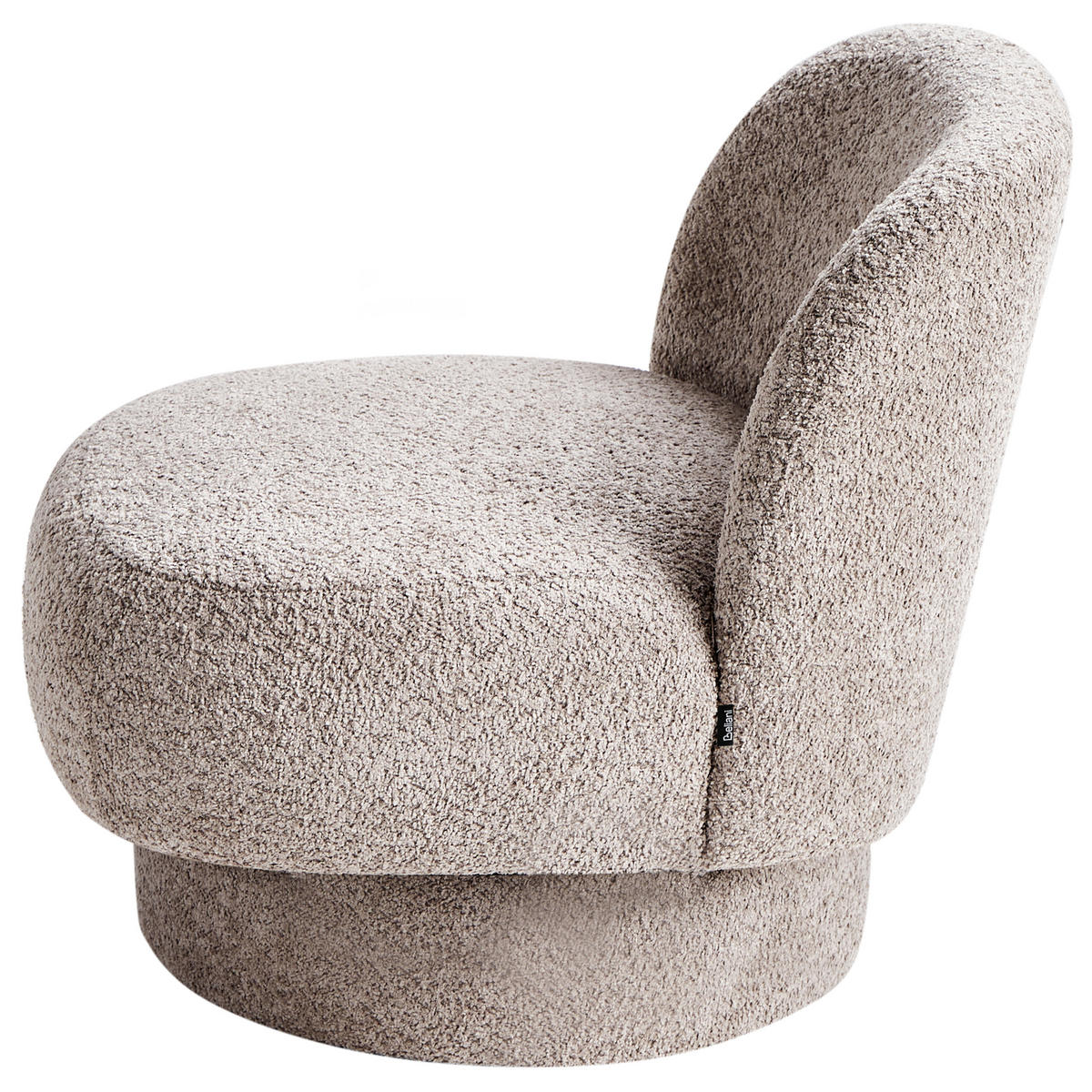 DREHSESSEL Taupe Aylo - Taupe, Textil (60/65/70cm) - Beliani