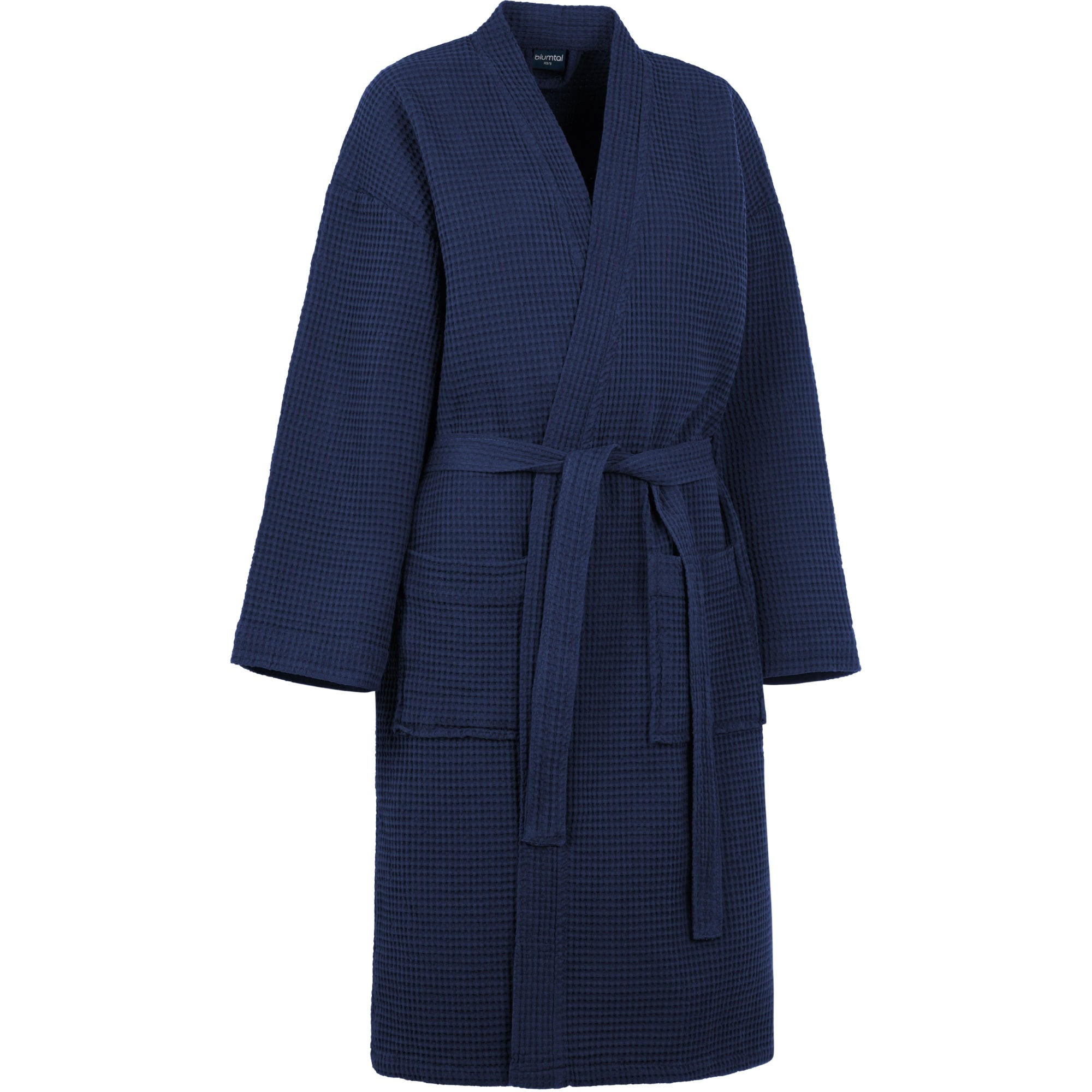 BADEMANTEL 100% Baumwoll Wafflepique in XS/S Unisex, Grün - Grün, Textil (XS/Snull) - Blumtal