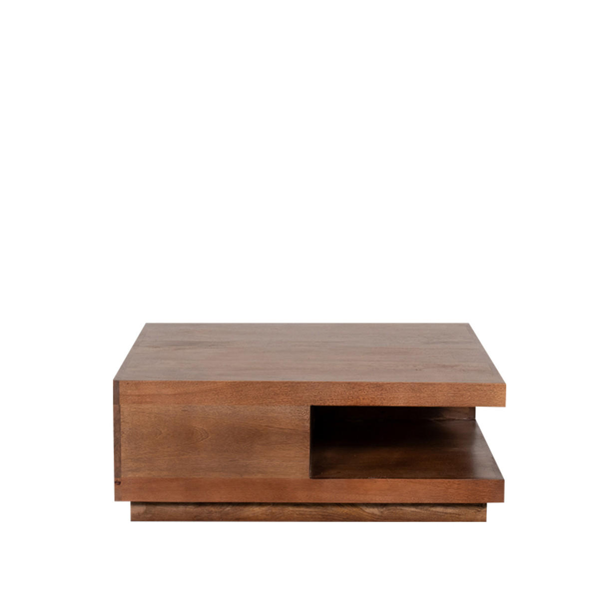 COUCHTISCH quadratisch braun 80/80/30 cm - Beige, Holz (80/80/30cm) - LABEL51