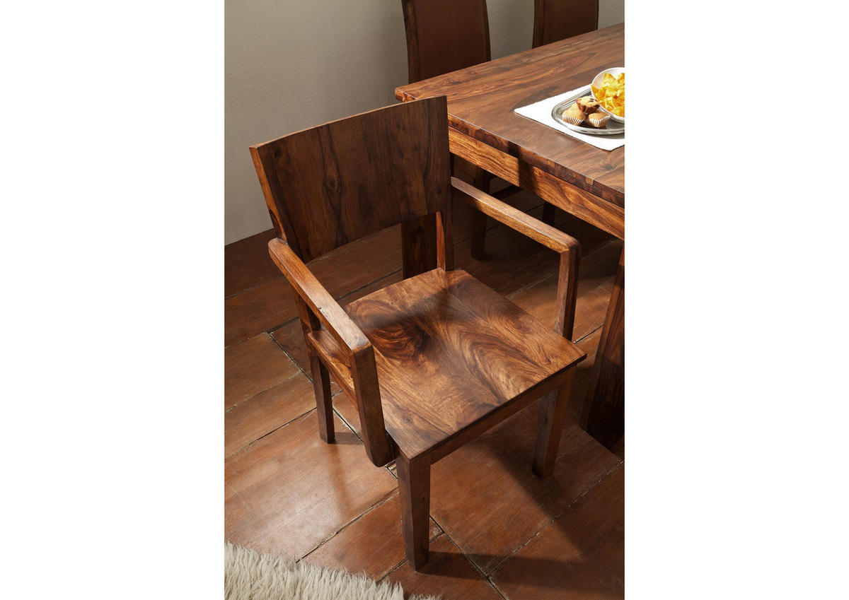 STUHL Massivholz 51 x 50 x 90 cm braun METRO LIFE #168 - Braun, Holz (51/90/50cm) - Massivmoebel24