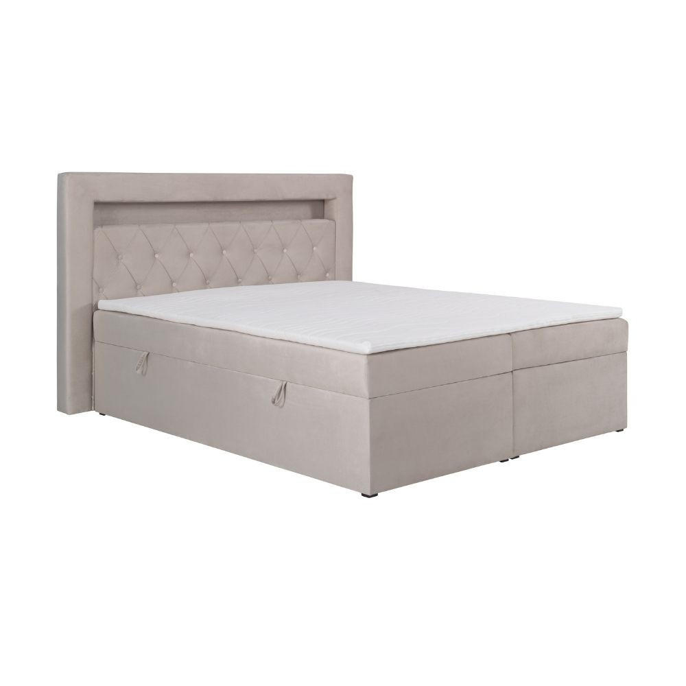 AN-Moebel 4u Boxbett Beige 200x200 cm