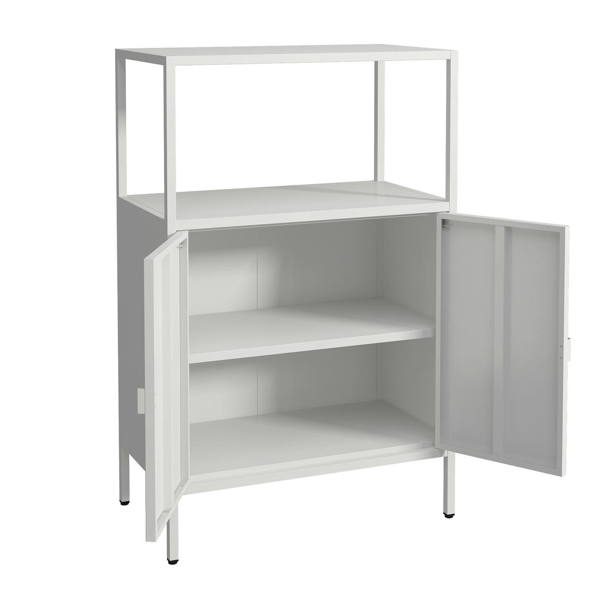 AKTENSCHRANK Hailuoto - Hellgrau, Metall (70/110/40cm) - [en.casa]