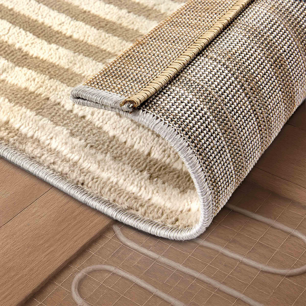 KURZFLORTEPPICH JULES - Creme, Textil (160/230cm) - Astra