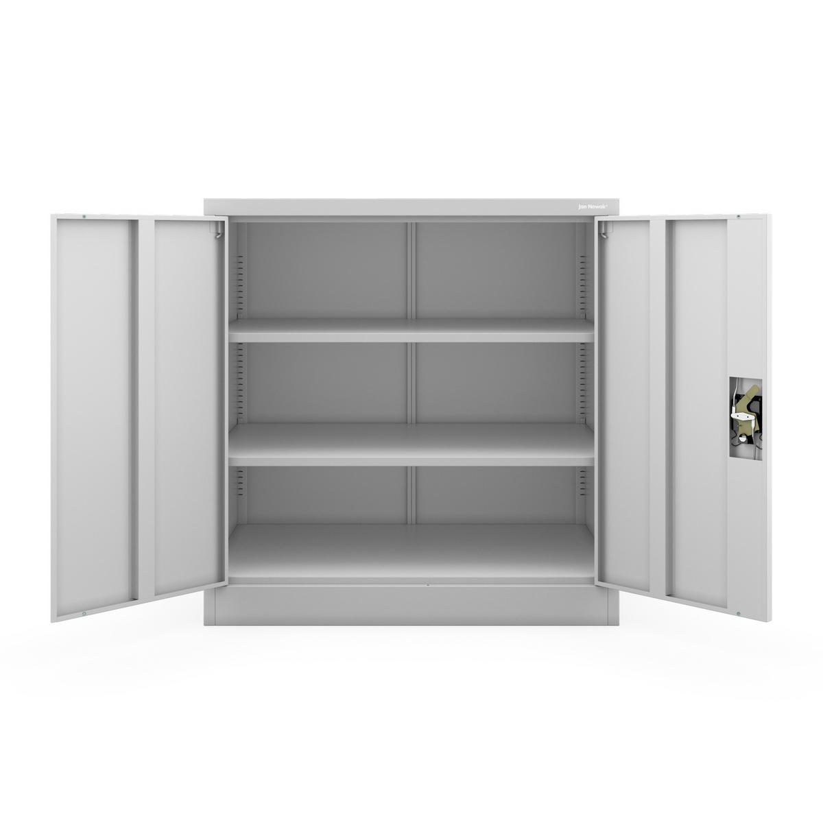METALLSCHRANK mit Schloss für Büro und Werkstatt BEATA D600 - Grau, Metall (93/90/60cm) - Jan Nowak