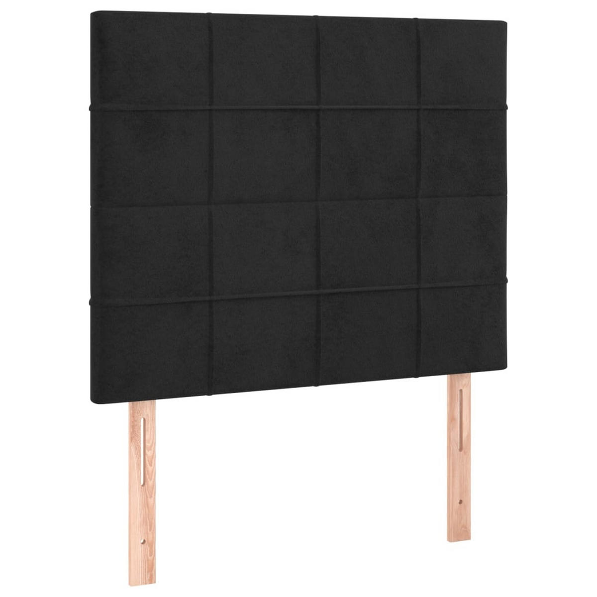 BOXSPRINGBETT Mit Matratze Schwarz 100/200 Cm Samt - Weiß, Textil (100/200cm) - vidaXL