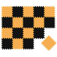 SPIELMATTE ab Null - 180/90 cm Puzzlematte Schwarz - Multicolor, Kunststoff (30/30cm) - Littletom