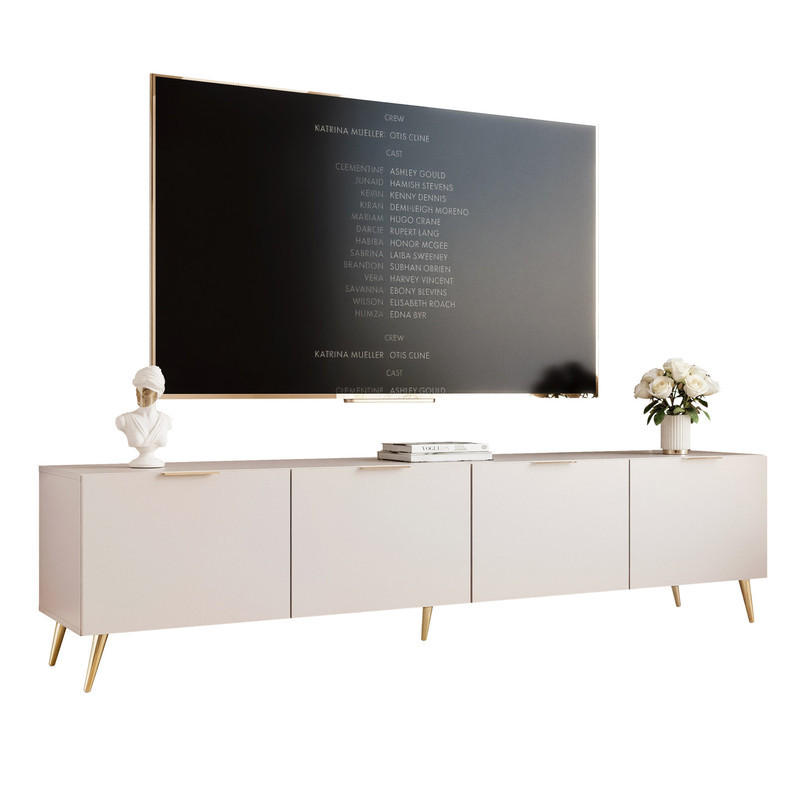 TV skrinka ANGEL kašmírová stojaca s LED osvetlením 200 cm - kašmírová, kompozitné drevo (200/49/40cm) - Idohome